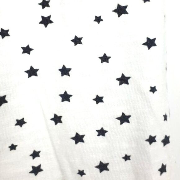 Manguun Cap Sleeve Tee White Black Stars Big Girls Size XL - Picture 8 of 10